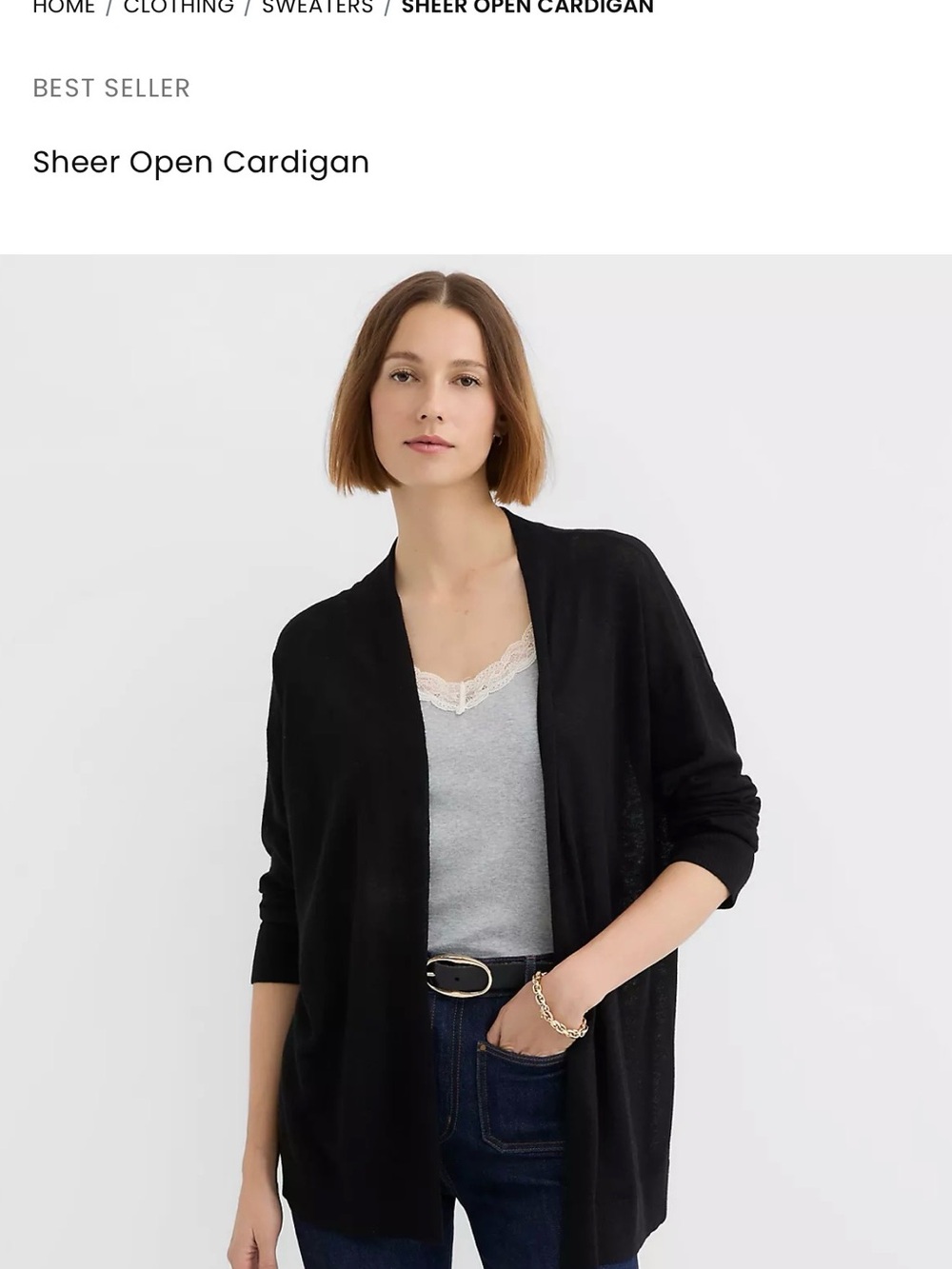NWT- Loft Sheer Open Cardigan